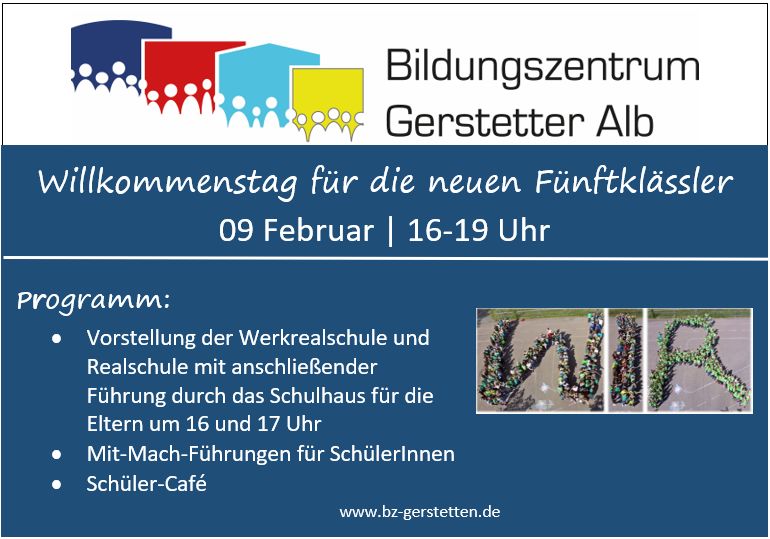 Flyer Willkommenstag BZ Gerstetter Alb